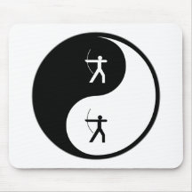 Tir à l'arc de Yin Yang Tapis De Souris