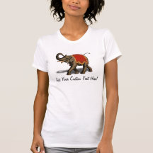 Tissu de l'éléphant d'Asie w/Red T-shirt