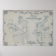 tissu de mur de la grand-maman affiches