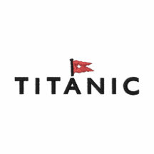 Titanic avec le T-shirt blanc de polo de drapeau d