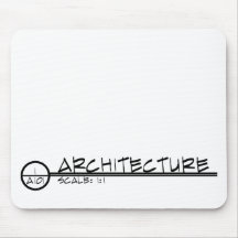 Titre Mousepad de dessin d'architecture (foncé) Tapis De Souris