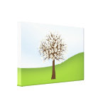 Toile blanche d'arbre fleurissant toile tendue sur châssis