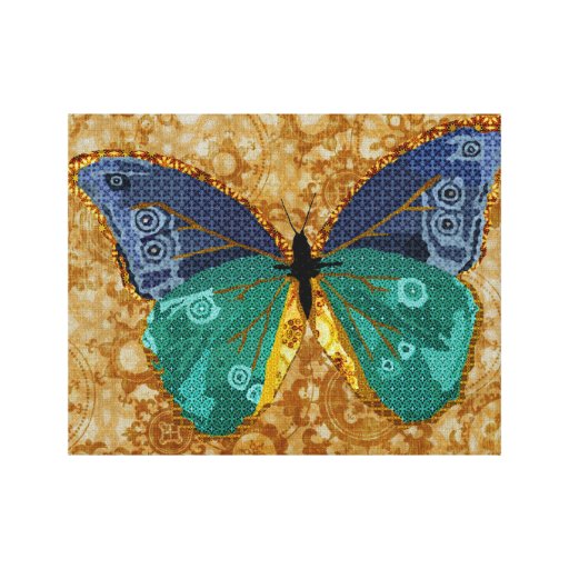 Toile d'art de papillon de Boho Toiles Tendues Sur Châssis