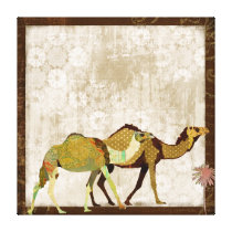 Toile d'art florale de chameaux rêveurs impressions sur toile