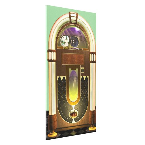 Toile de mur d'illustration de juke-box impressions sur toile