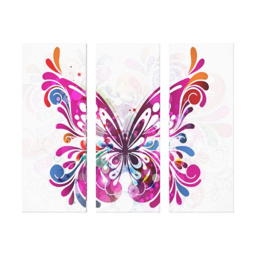 Toile décorative de papillon de bijou impressions sur toile