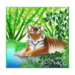 Toile enveloppée paisible de tigre de Bengale Impressions Sur Toile