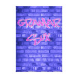 Toile enveloppée par graffiti de Gramar Sux Toile Tendue