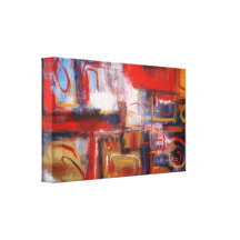 Toile enveloppée par peinture abstraite toile tendue