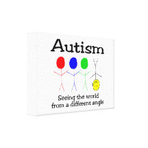 Toile enveloppée par sensibilisation sur l'autisme impressions sur toile