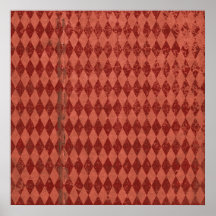 Toile rouge vintage de contexte de diamants affiches