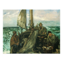 Toilers de la mer par Manet, impressionisme vintag Bristols
