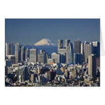 Tokyo, horizon de secteur de Shinjuku, le mont Fuj Cartes
