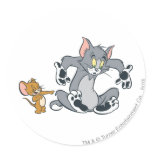Tom et chat noir de patte de Jerry autocollants