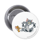 Tom et chat noir de patte de Jerry badges publicitaires