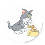 Tom et Jerry alimentent le chat autocollants
