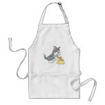 Tom et Jerry alimentent le chat tabliers