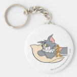 Tom et Jerry sur le coussin Porte-clefs