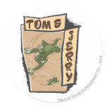 Tom et Jerry sur un divan bronzage autocollants