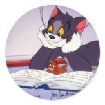 Tom et livre de lecture de Jerry dédicacé autocollants
