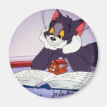 Tom et livre de lecture de Jerry dédicacé Aimants Pour Réfrigérateur