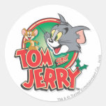 Tom et logo de classique de Jerry Adhésifs Ronds