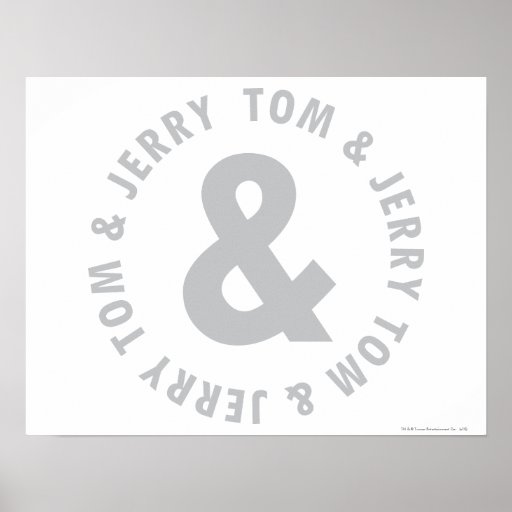 Tom et logo rond 2 de Jerry Posters
