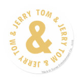 Tom et logo rond 4 de Jerry autocollants