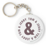 Tom et logo rond 8 de Jerry porte-clés