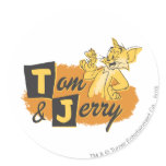 Tom et souris de Jerry dans le logo de patte autocollants
