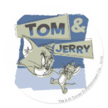 Tom et souris de Jerry Scaredey autocollants
