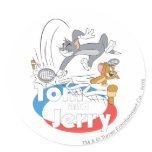 Tom et stars du tennis 7 de Jerry autocollants