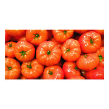 Tomates brillantes rouges mûres photocarte personnalisée