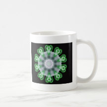 Tordu 1 art vert 1 de kaléidoscope tasses à café