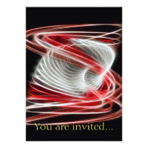 Tordu 1 rouge cartons d'invitation