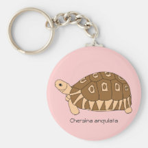 Tortue angulée Keychain (rose) Porte-clefs