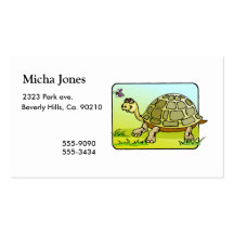 Tortue attentive cartes de visite professionnelles