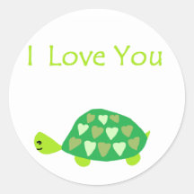 Tortue d'amour autocollants