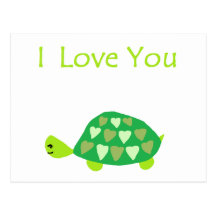 Tortue d'amour carte postale