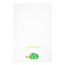 Tortue d'amour motifs pour papier à lettre