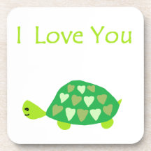 Tortue d'amour sous-bock