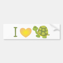 Tortue de bruit de coeur autocollants pour voiture