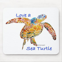 Tortue de mer tapis de souris