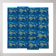 Tortue de mer verte poster