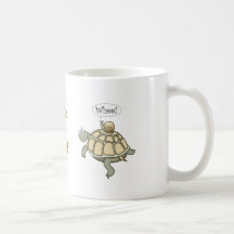 Tortue et escargot.  Whee ! Tasse À Café