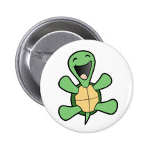 Tortue heureuse badge avec épingle