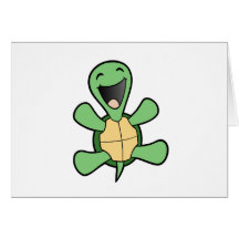 Tortue heureuse cartes de vœux
