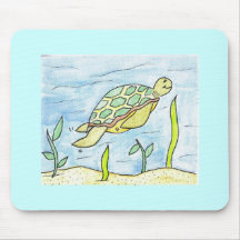 Tortue heureuse Mousepad Tapis De Souris