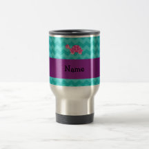 Tortue rose nommée personnalisée mug à café
