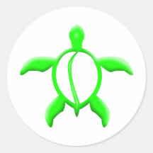 tortue verte adhésif